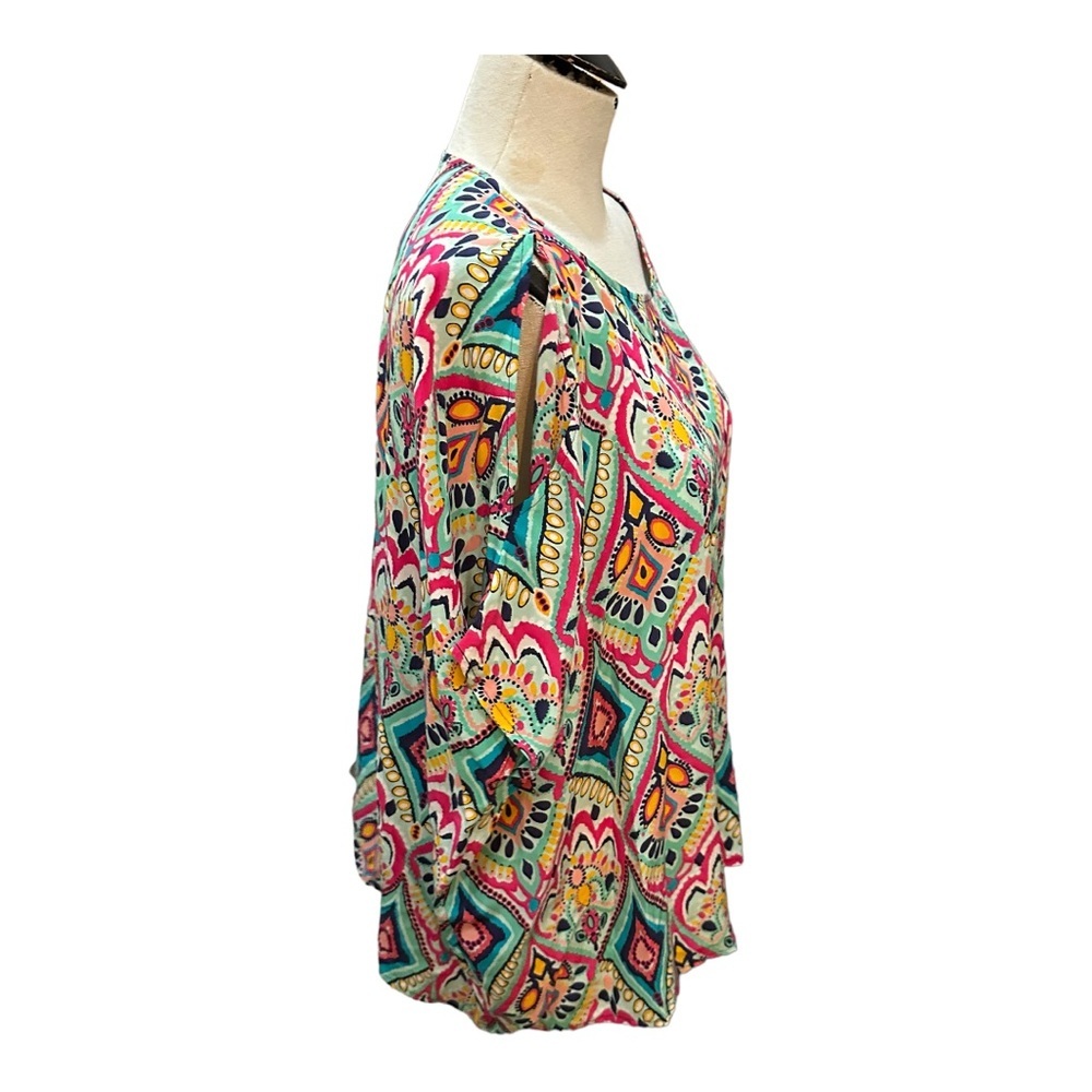 Lilly Pulitzer Crown Jewels Trace silk top large - Picture 4 of 8